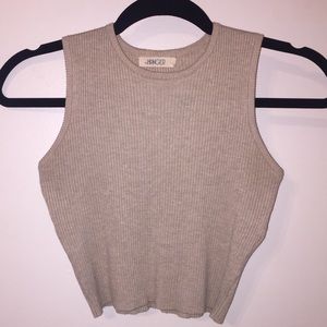 Crop Top Sleeveless Sweater